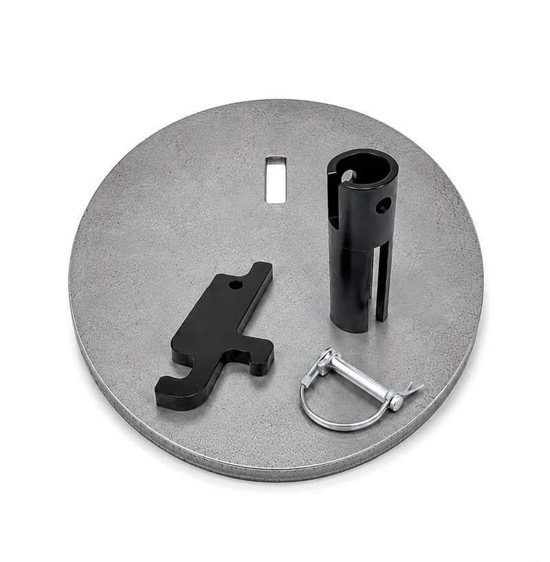 8″ Rifle Plate with T-Post Target Mount