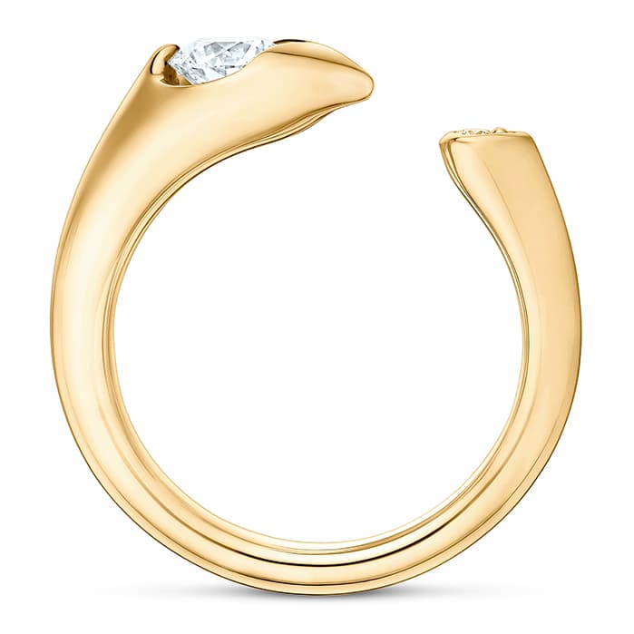 Hearts On Fire Lu Open Droplet Ring in 18K Yellow Gold - thumbnail 2