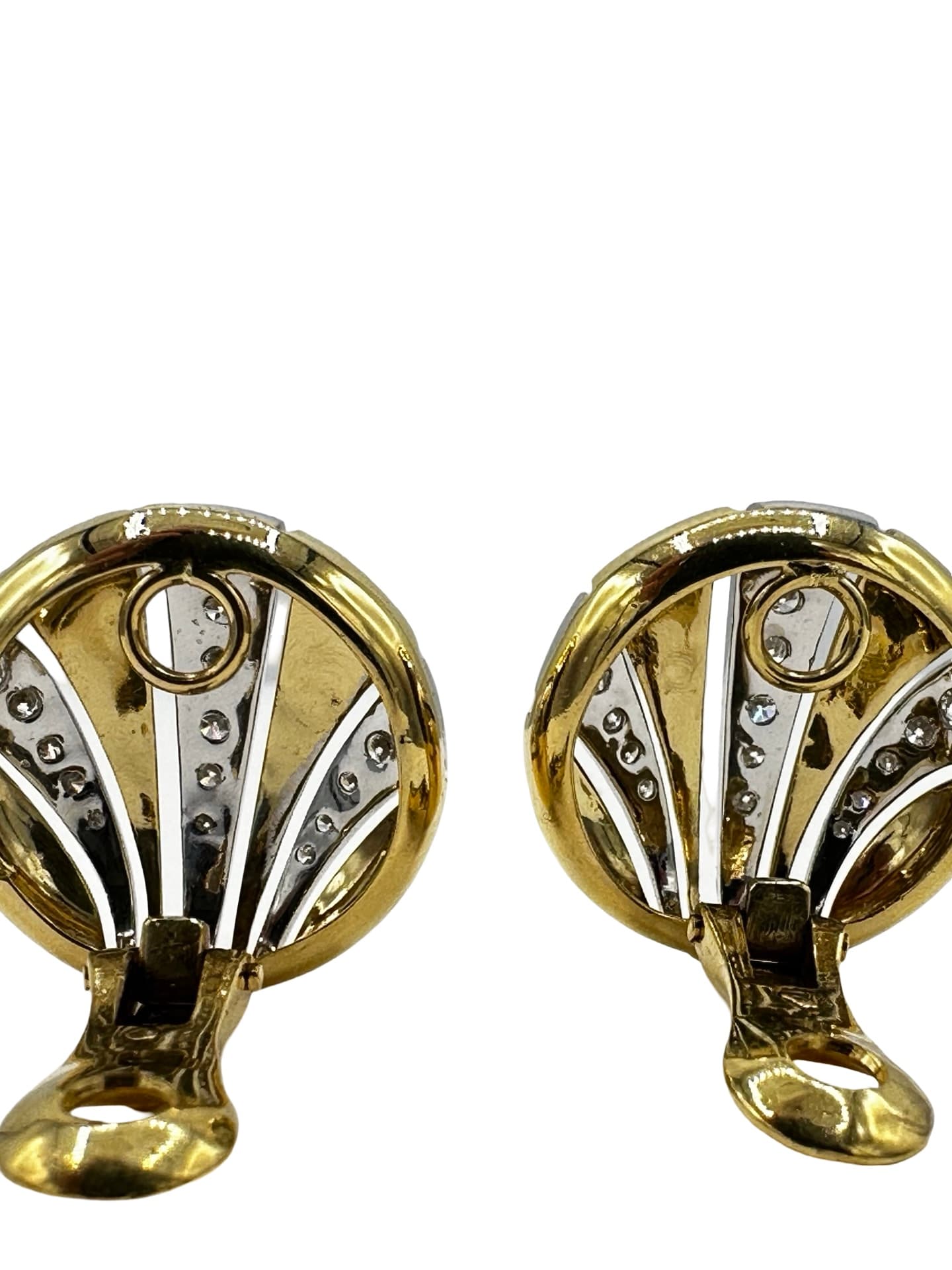Van Cleef & Arpels 1.60 Carat Diamond and 18K Yellow Gold Button Earrings - thumbnail 7