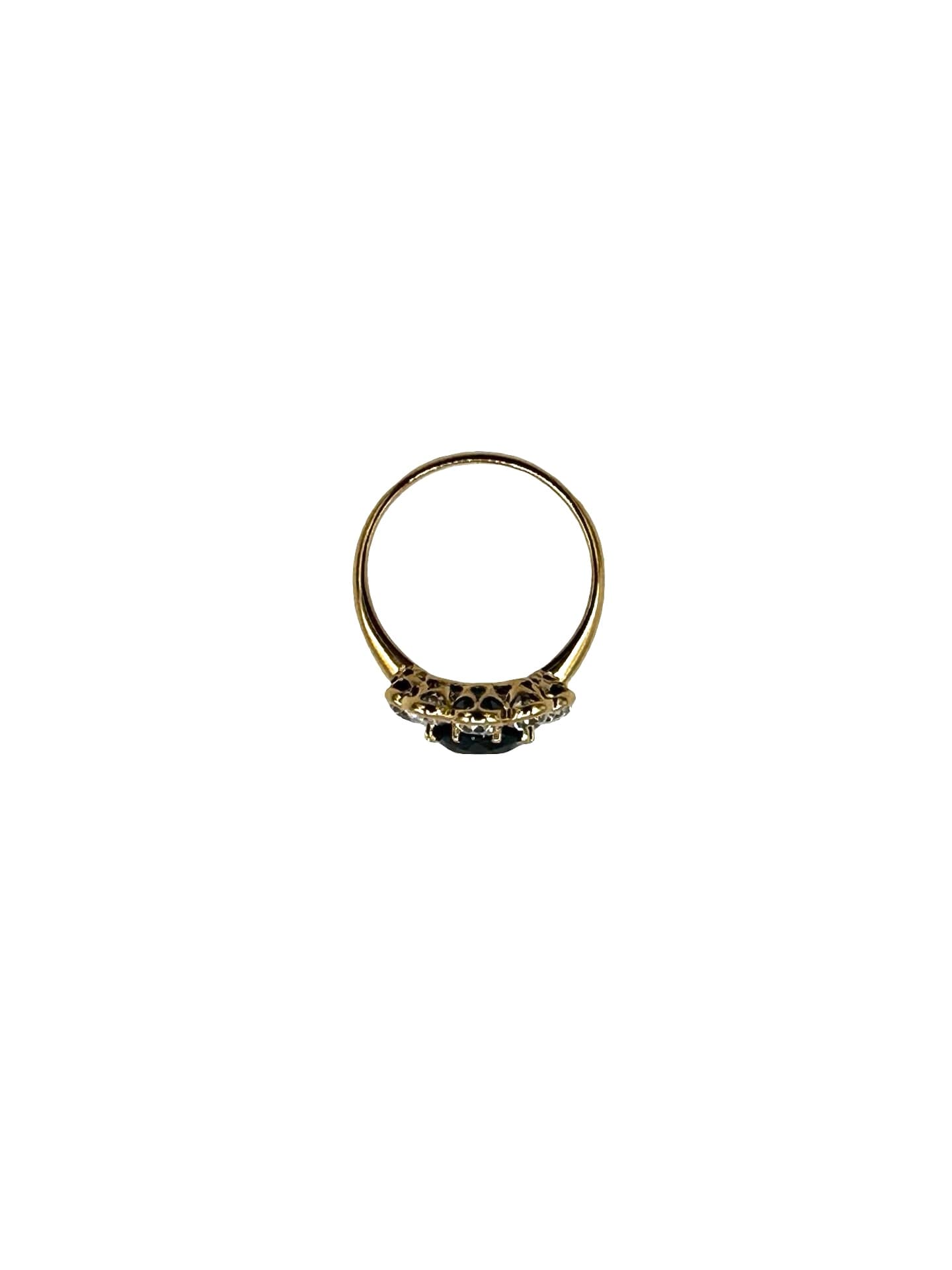 2.84 Carat Natural Cushion Sapphire and Diamond Gold Cocktail Ring - thumbnail 6