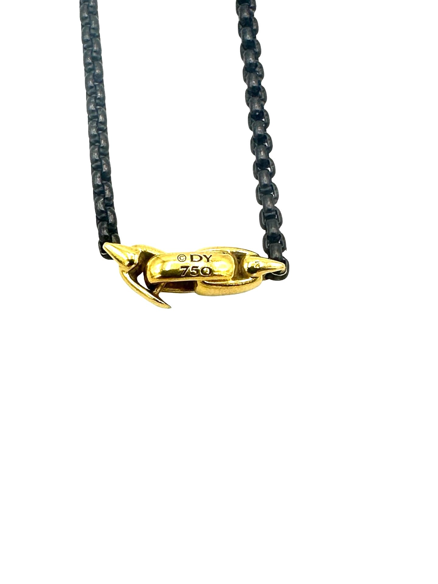 David Yurman Cairo Ouroboros Amulet 18K Yellow Gold w/ Lapis and Ruby w/ Chain - thumbnail 6
