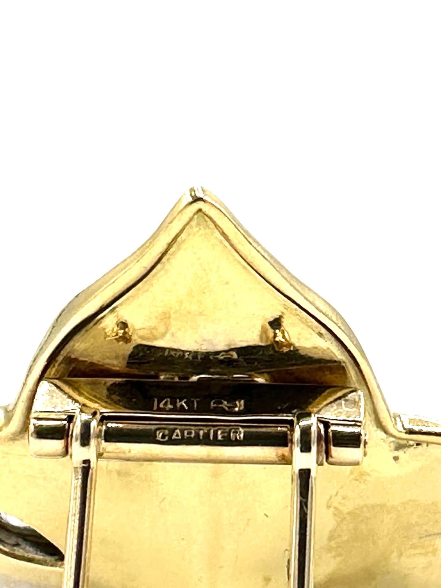 1.43 Carats Diamond Cartier Platinum and 18K Gold Leaf Brooch - thumbnail 6