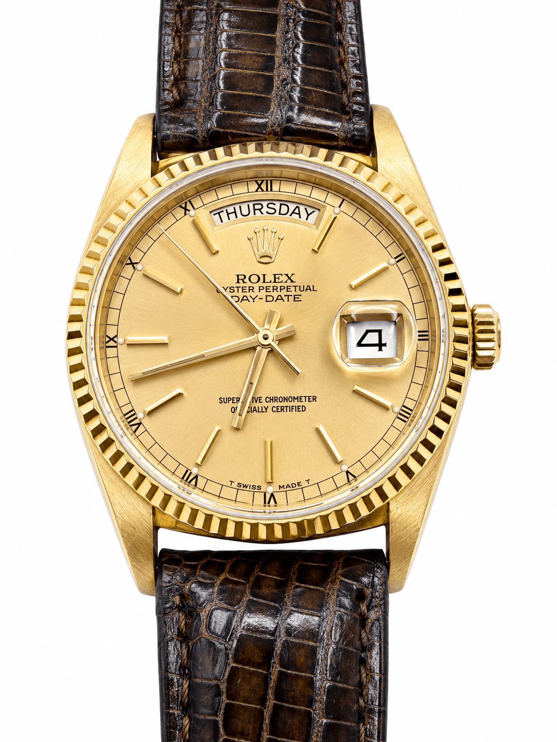 Rolex 18K Yellow Gold Day Date 36mm Watch