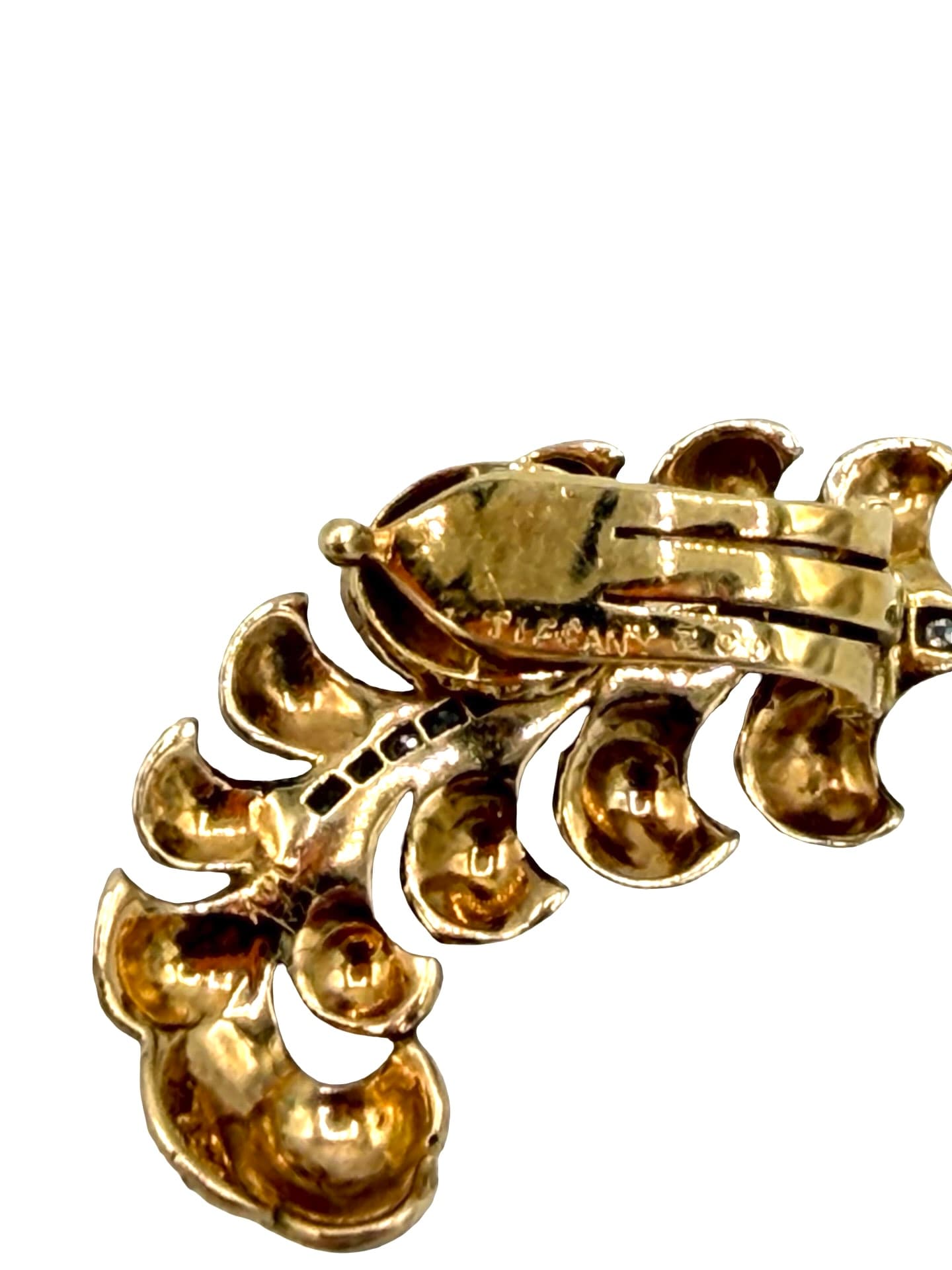 Tiffany & Co. Diamond & 14K Yellow Gold Feather Clip Earrings - thumbnail 6