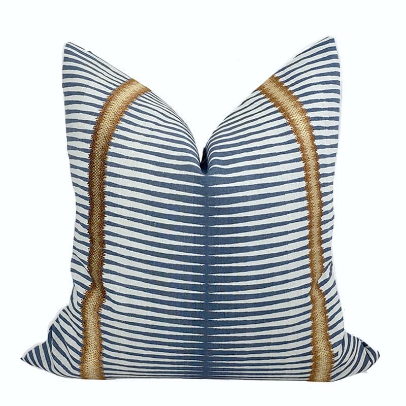 LANAI COLLECTION FRENZY STRIPE PILLOW / BLUE