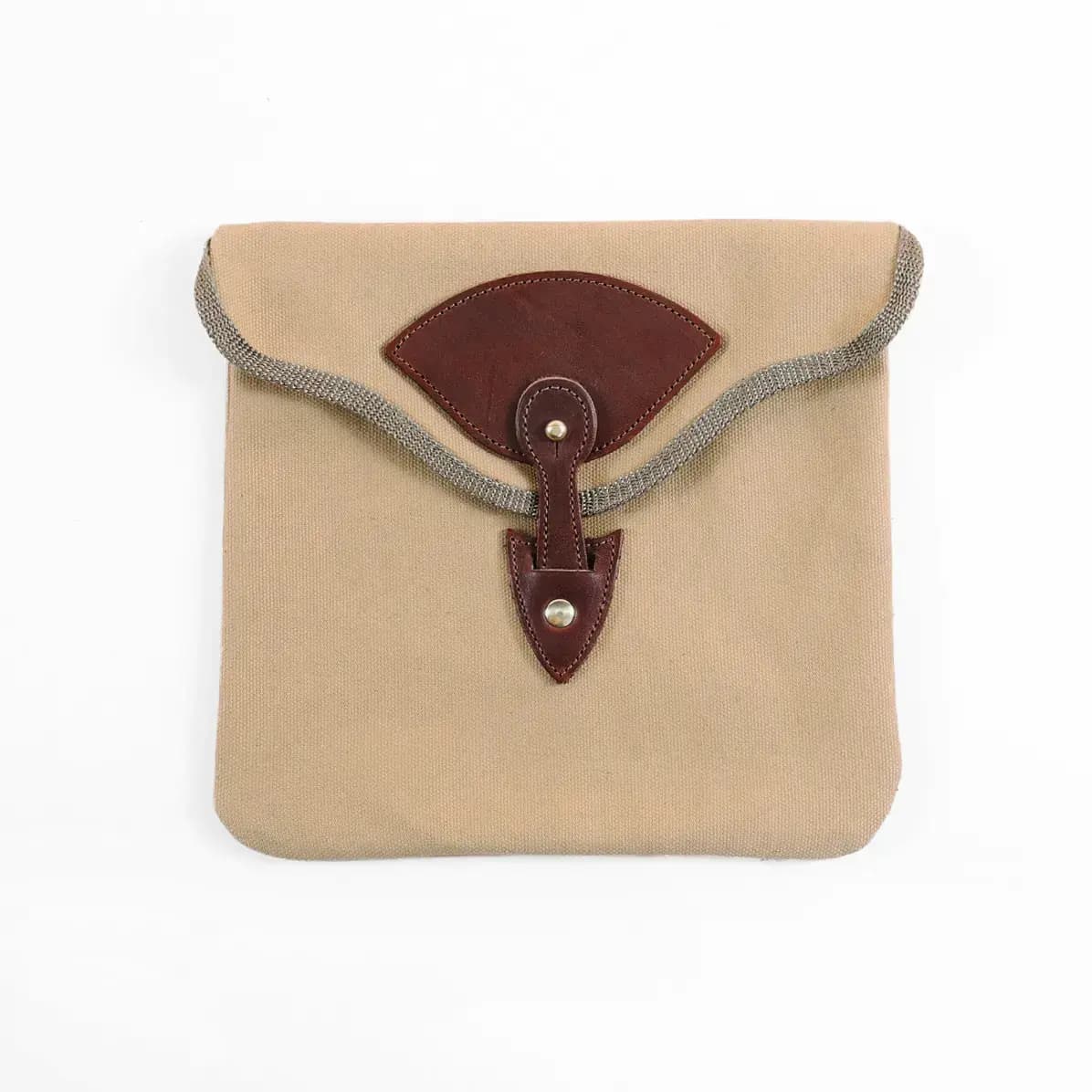 Tech & Travel Pouch – Canvas with American Steerhide Trim - thumbnail 2
