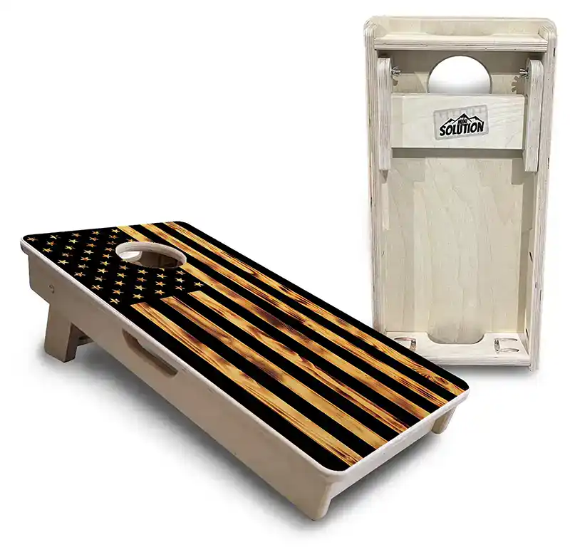 Mini Cornhole Boards – Burnt Flag - thumbnail 2