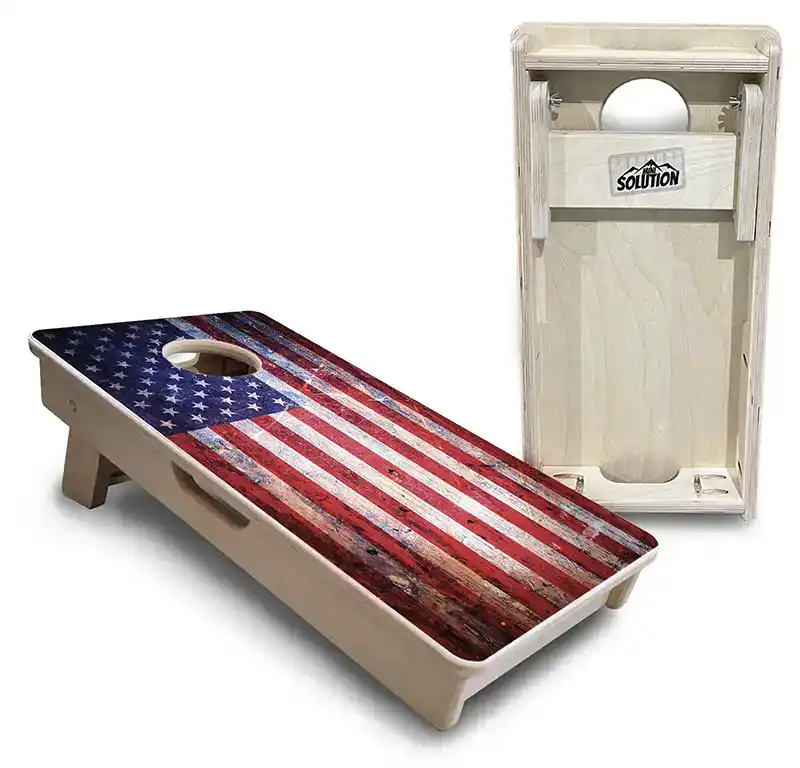 Mini Cornhole Boards – Weathered Flag - thumbnail 2