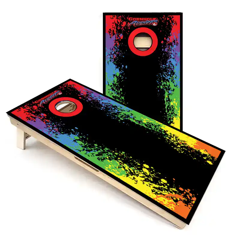 Paint Splatter Cornhole Boards