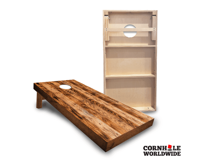 Rustic Stained Wood Cornhole Game - thumbnail 2
