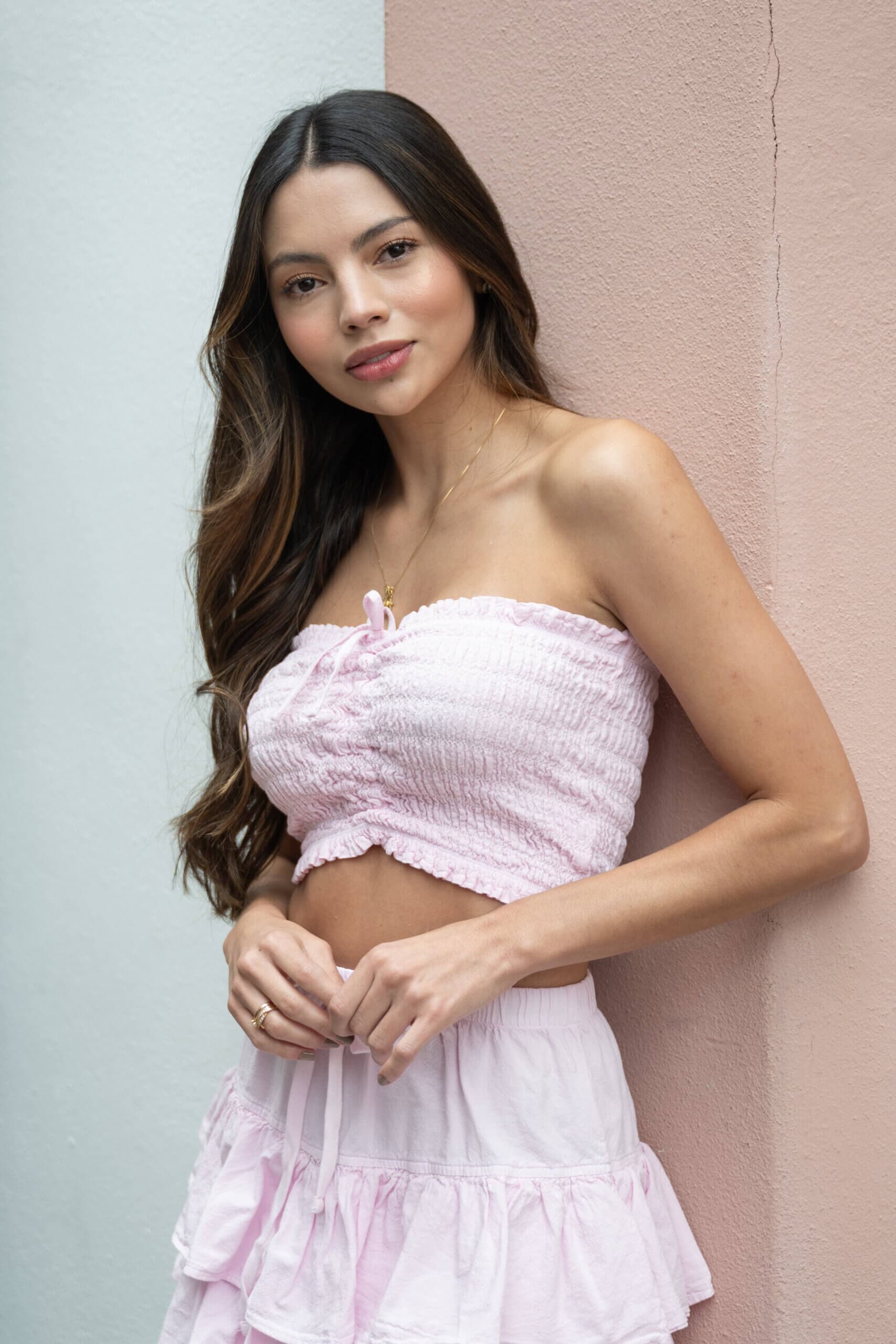 Silk Blush Pink Top