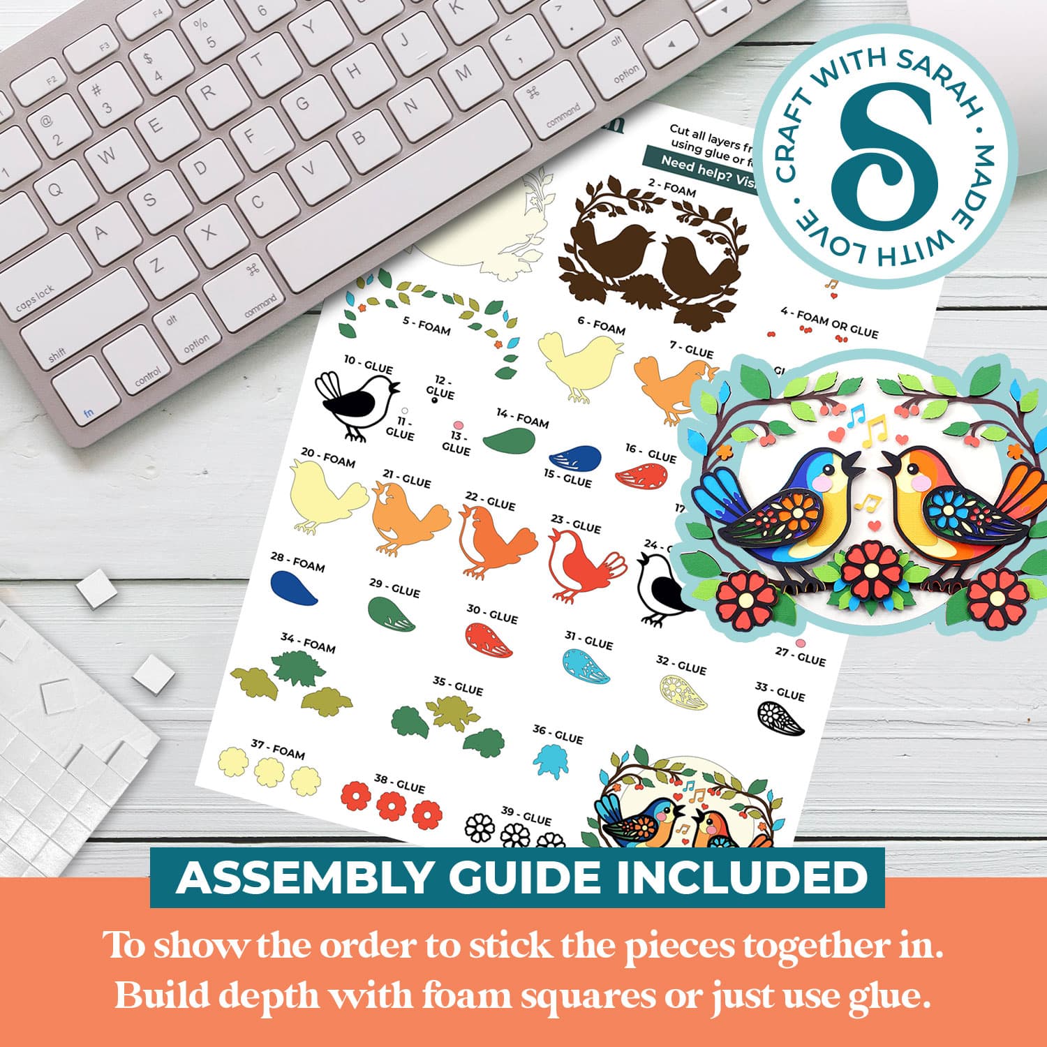 Folk Art Birds SVG - thumbnail 2