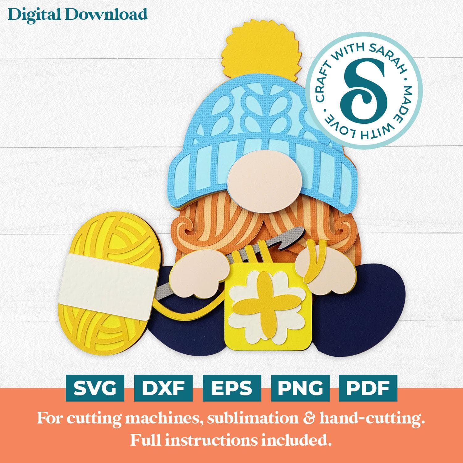 Crochet Gnome SVG – Male