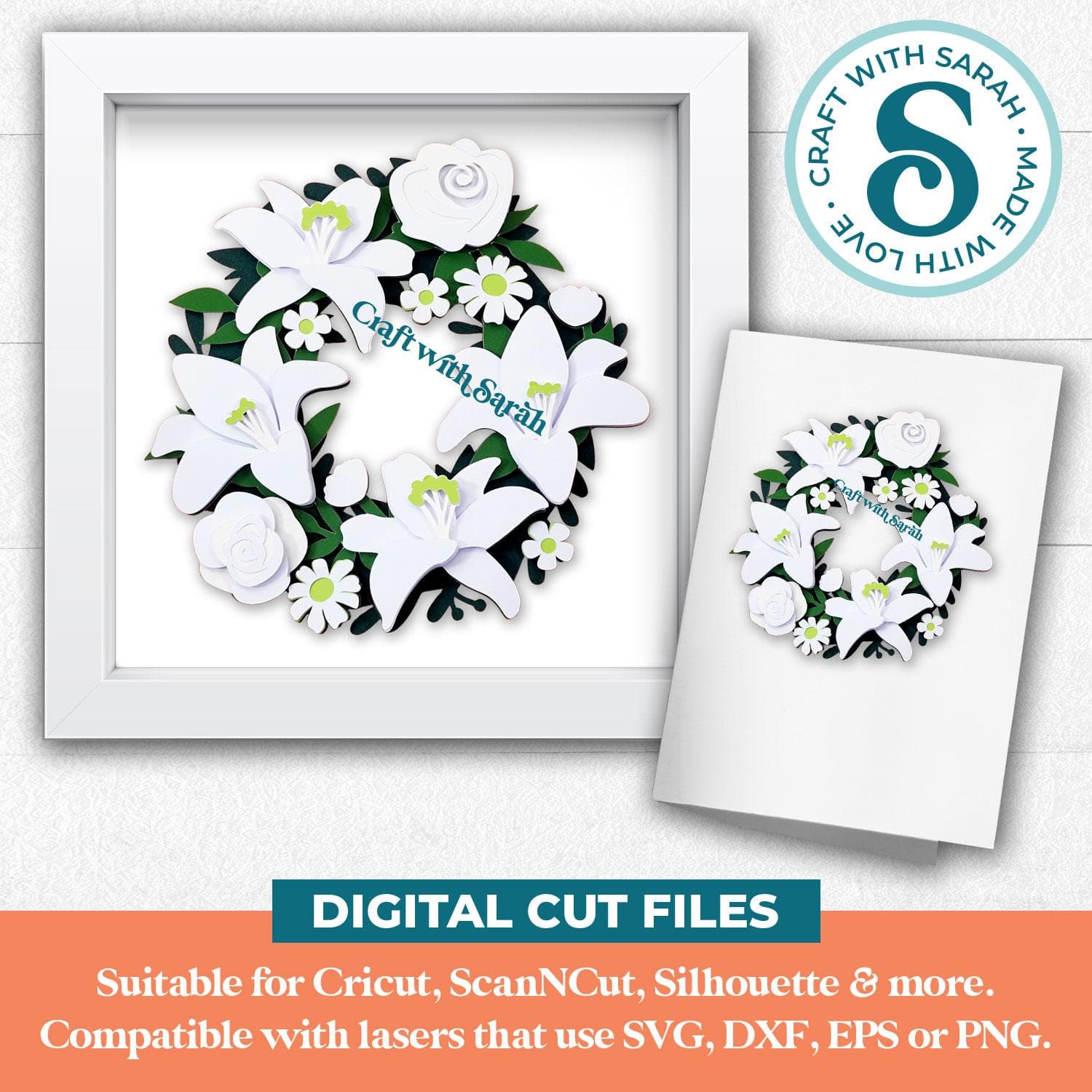 Lily Wreath SVG - thumbnail 3