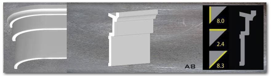 Georgian Flexible Crown Molding - thumbnail 2