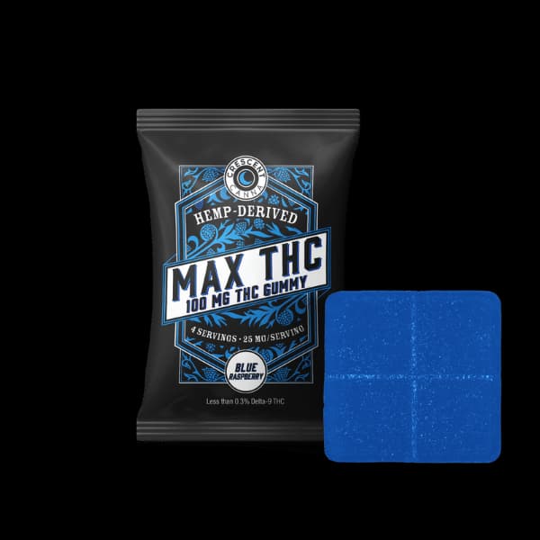 Blue Raspberry 100 mg Max THC Gummy