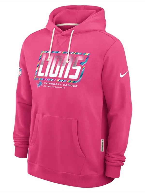 Detroit Lions 2026 Pink Crucial Catch Hoodie