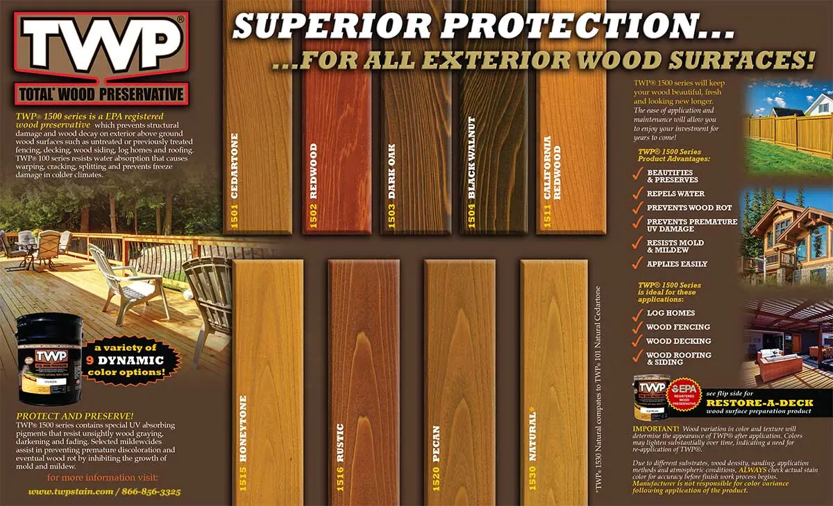 TWP 1500 Series Wood and Deck Stain 1 Gallon - thumbnail 4