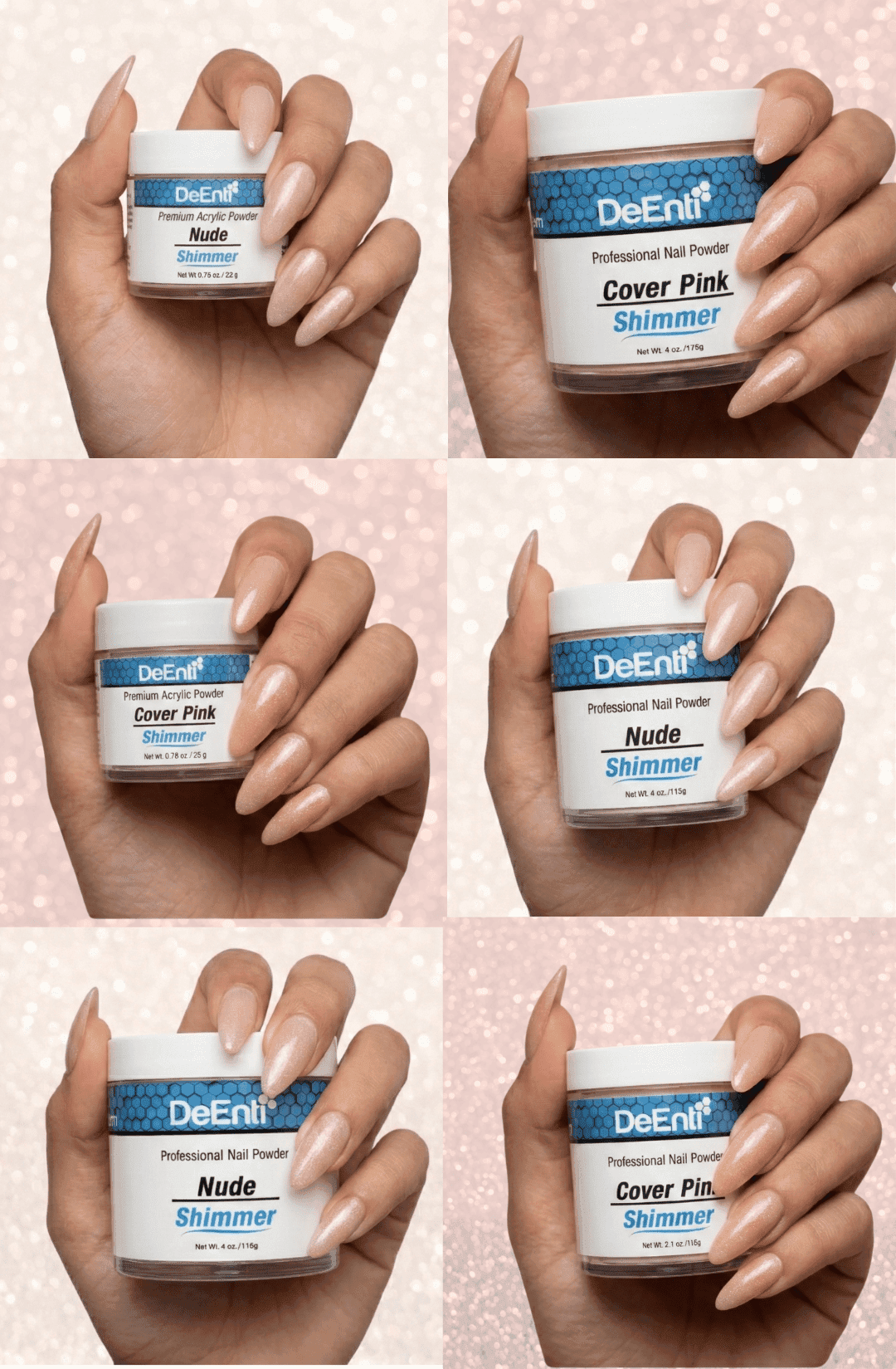 Nude Shimmer Acrylic Powder – 4 oz - thumbnail 4