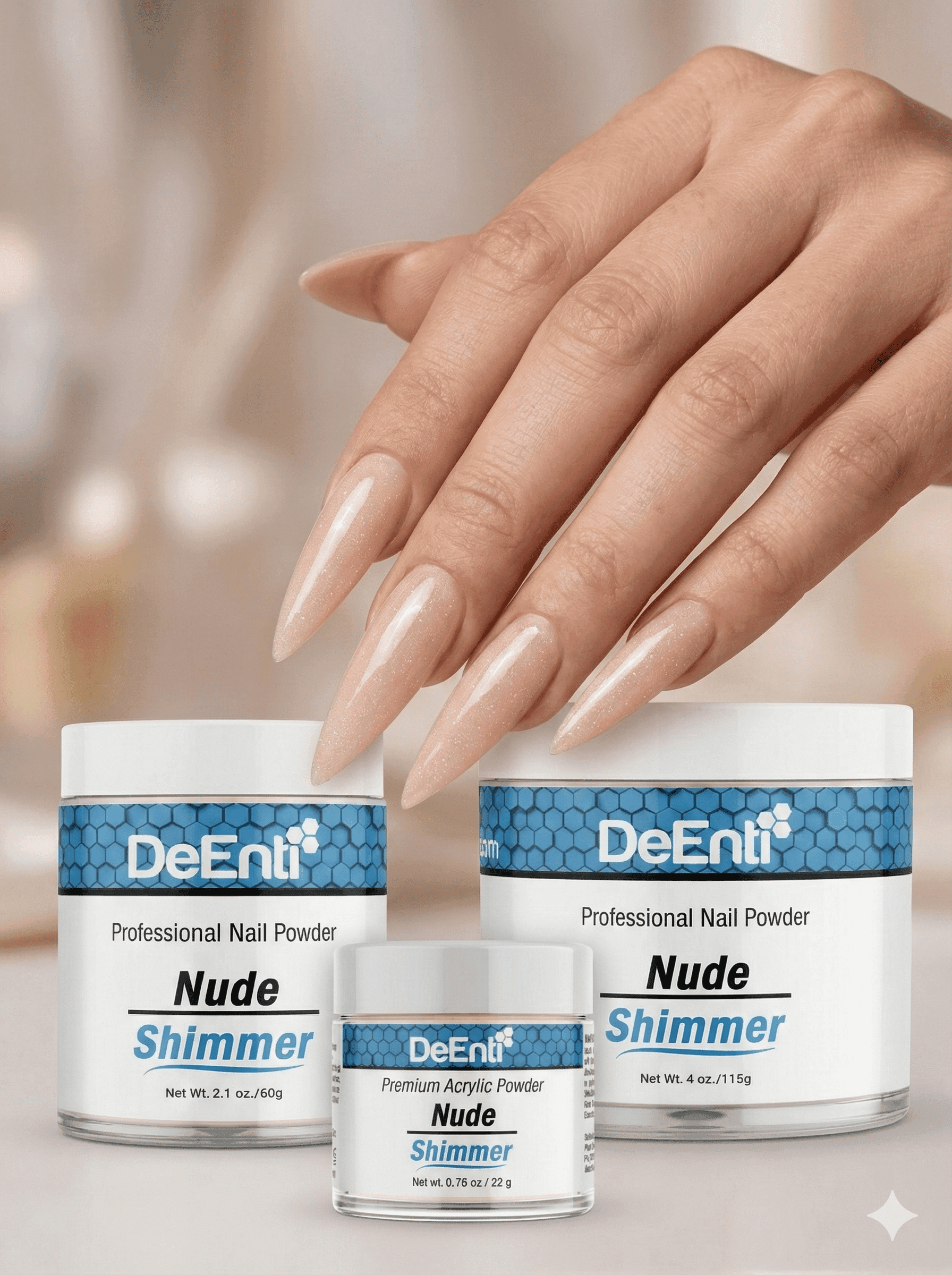 Nude Shimmer Acrylic Powder – 4 oz - thumbnail 5