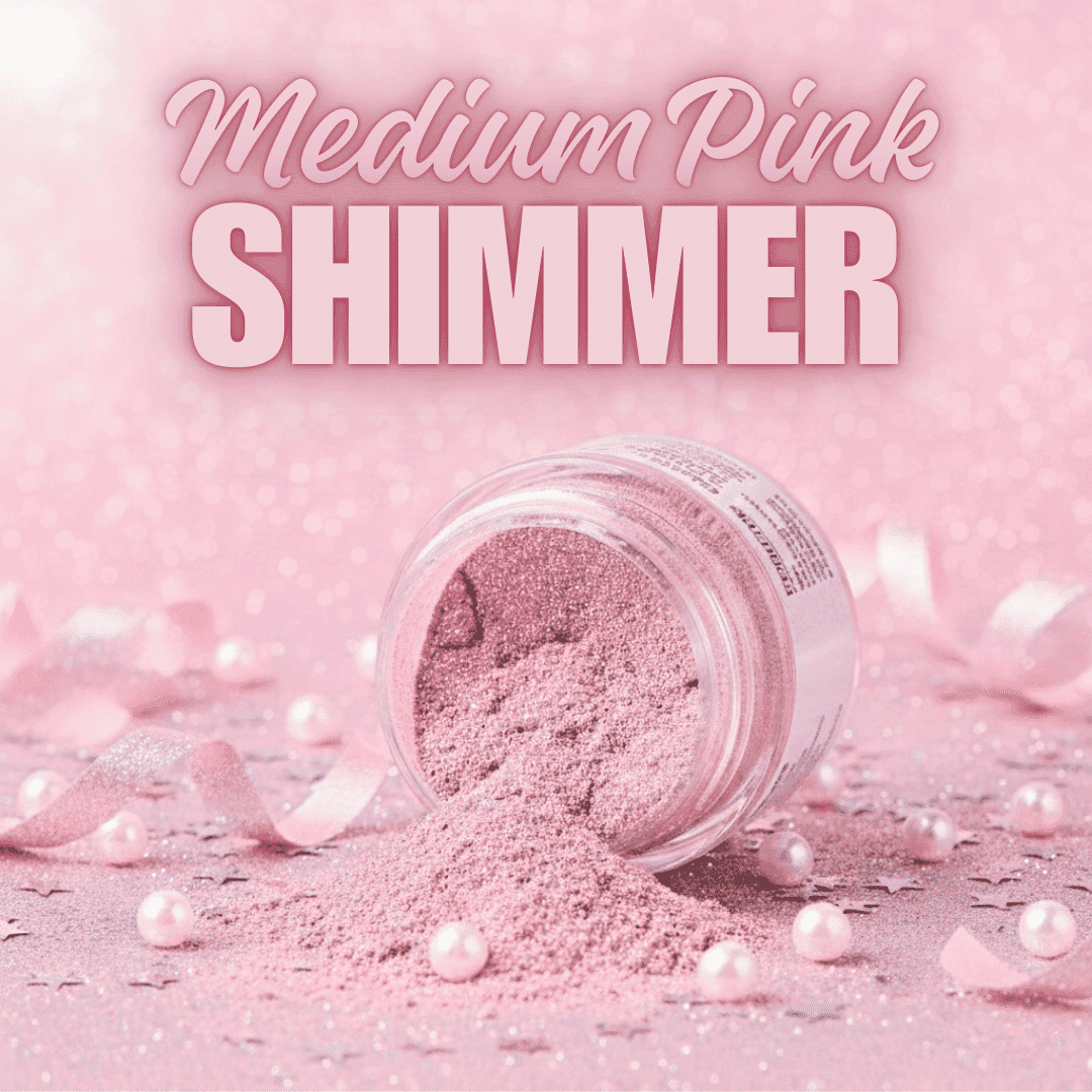 Medium Pink Shimmer Acrylic Powder – 4 oz - thumbnail 6