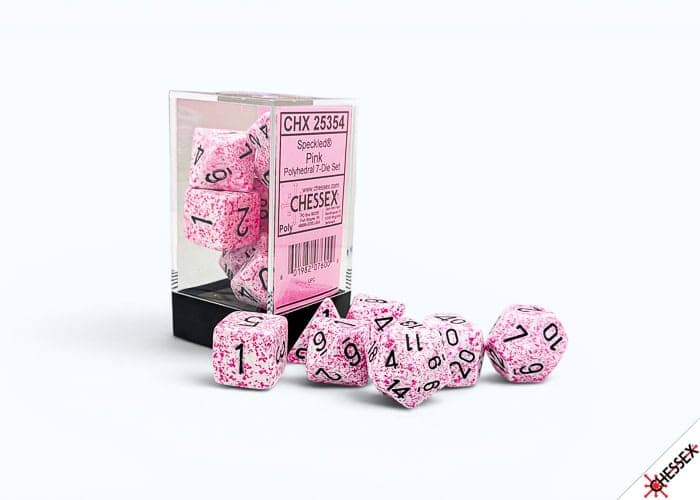 Chessex Speckled Pink Polyhedral 7 Dice Set