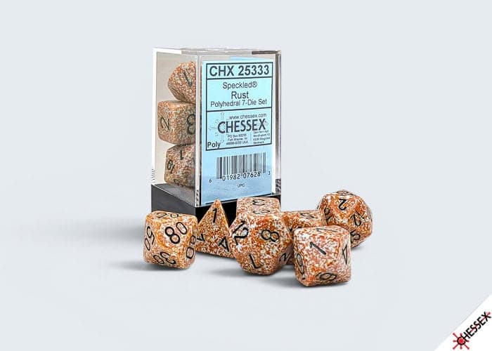 Chessex Speckled Rust Polyhedral 7 Dice Set