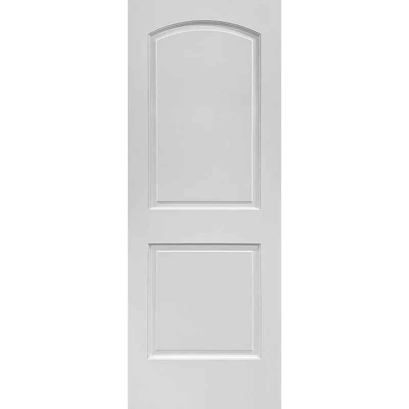 6’8″ Tall 2-Panel Arch Solid Core Interior Wood Door Slab