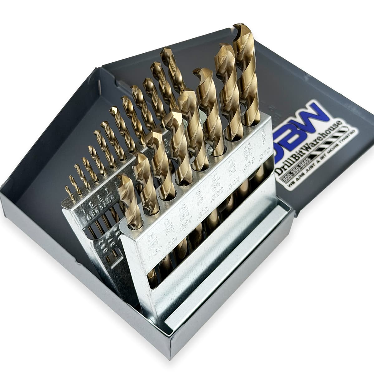 21-Piece M42 Cobalt Fractional Drill Bit Set