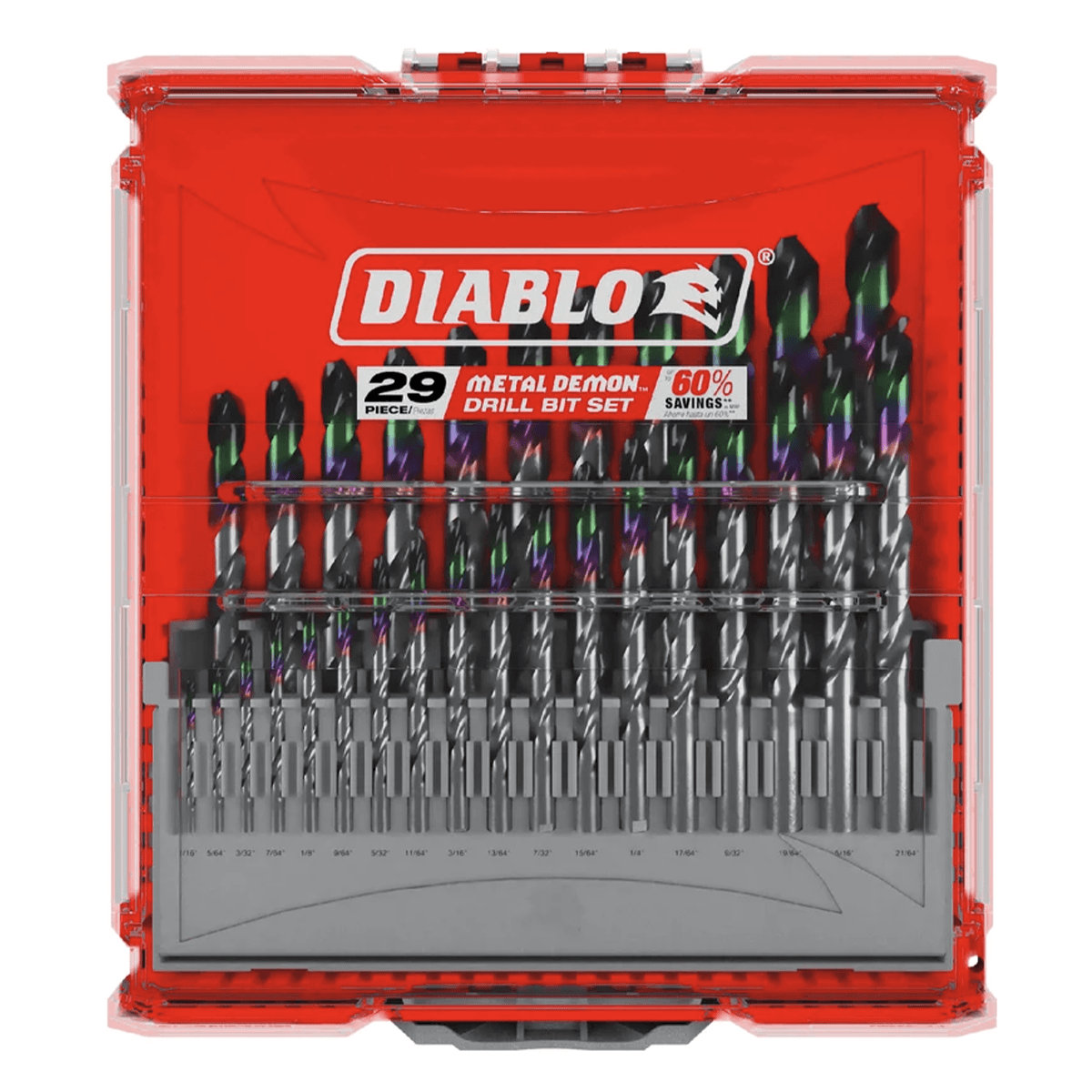 DIABLO Metal Demon 29-Piece Drill Bit Set – 1/16″ to 1/2″