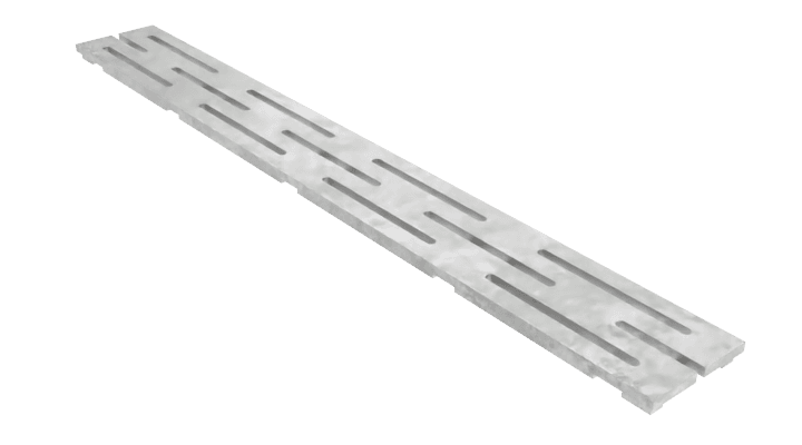 3-inch Wide ADA Heel-Proof Galvanized Steel Trench Grate | Medium Duty