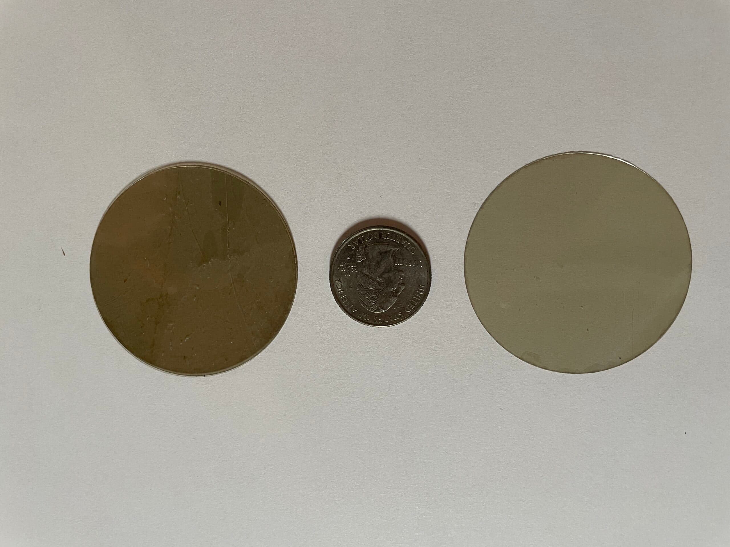 M-018 MICA FOR CRAFTS, THIN 2” ROUND DISCS, 1 / 8 POUND PACK. APPROXIMATELY 100! - thumbnail 3