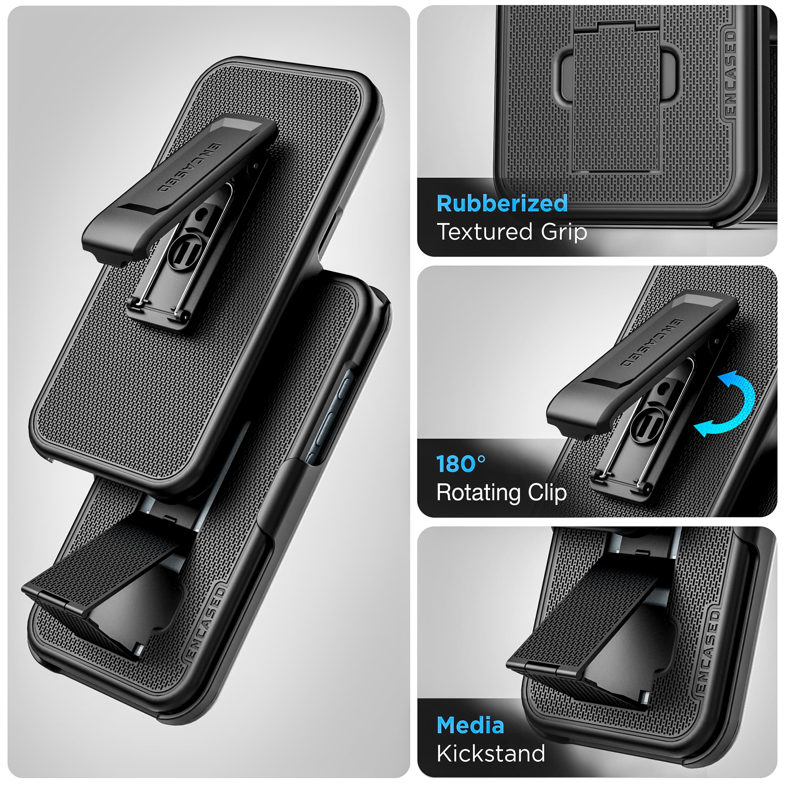 Sonim XP Pro DuraClip Case with Belt Clip Holster - thumbnail 8