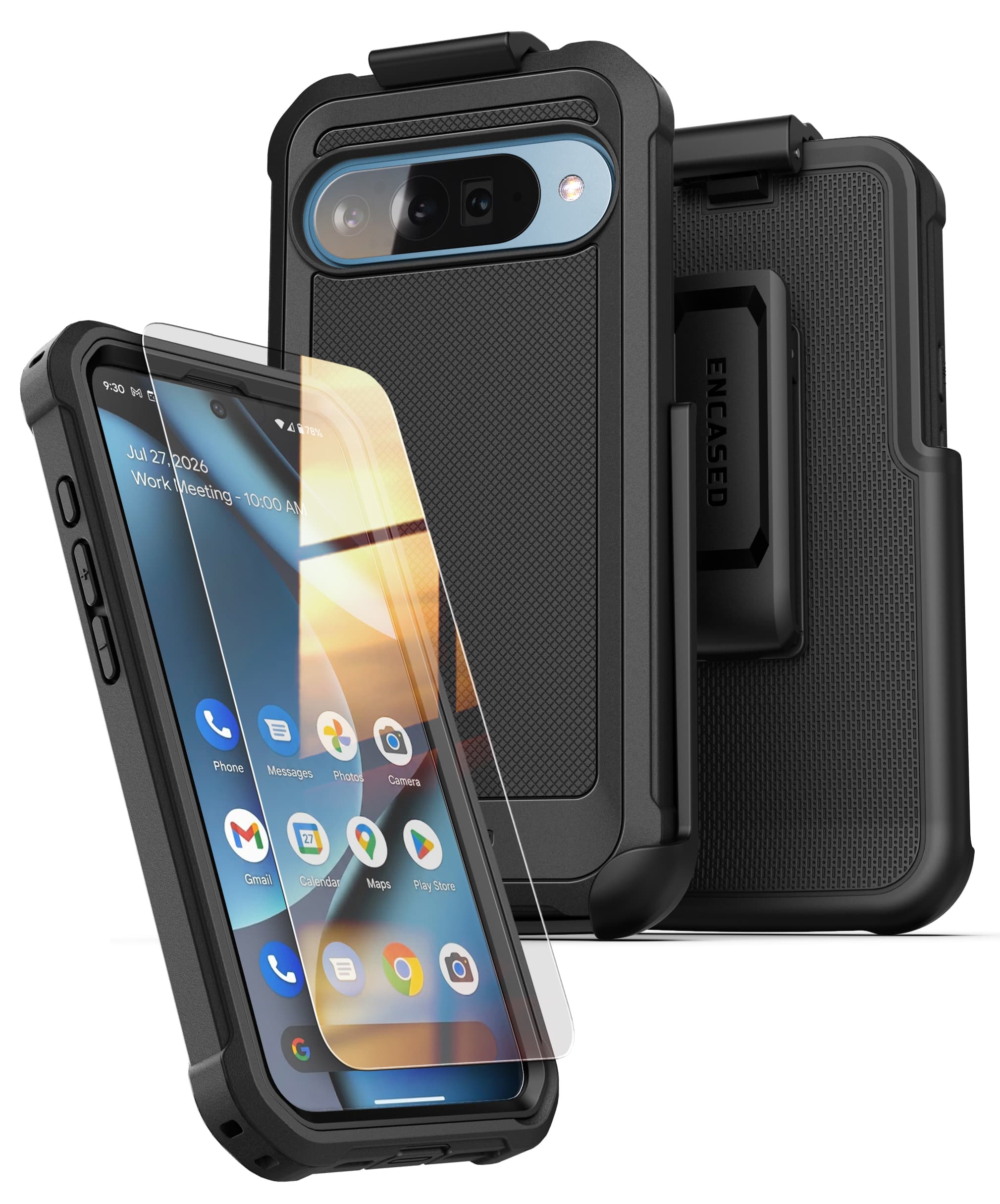 Falcon Shield Belt Case with Screen Protector for Google Pixel 11/11 Pro - thumbnail 3
