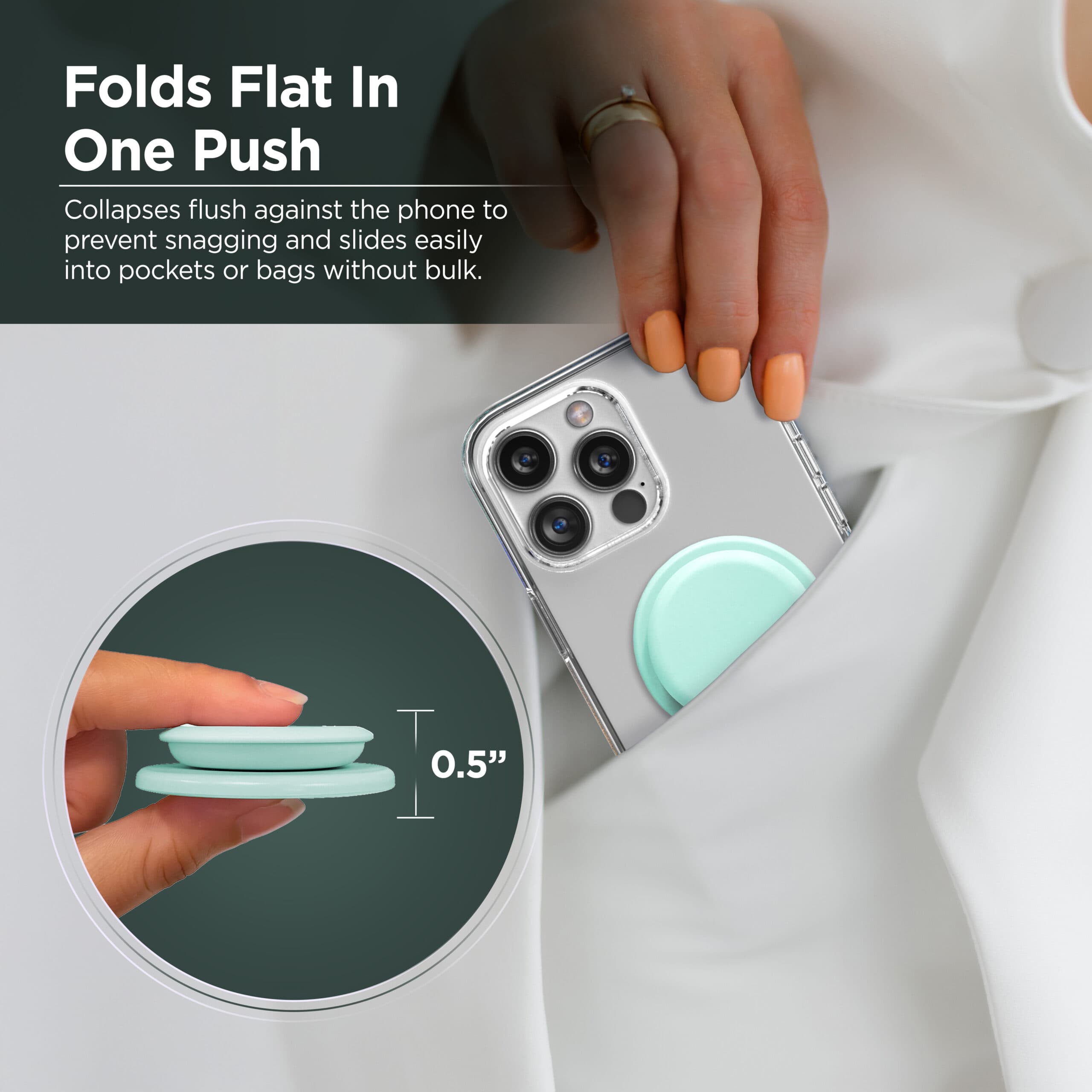 Adhesive Phone Grip (Mint) - thumbnail 4