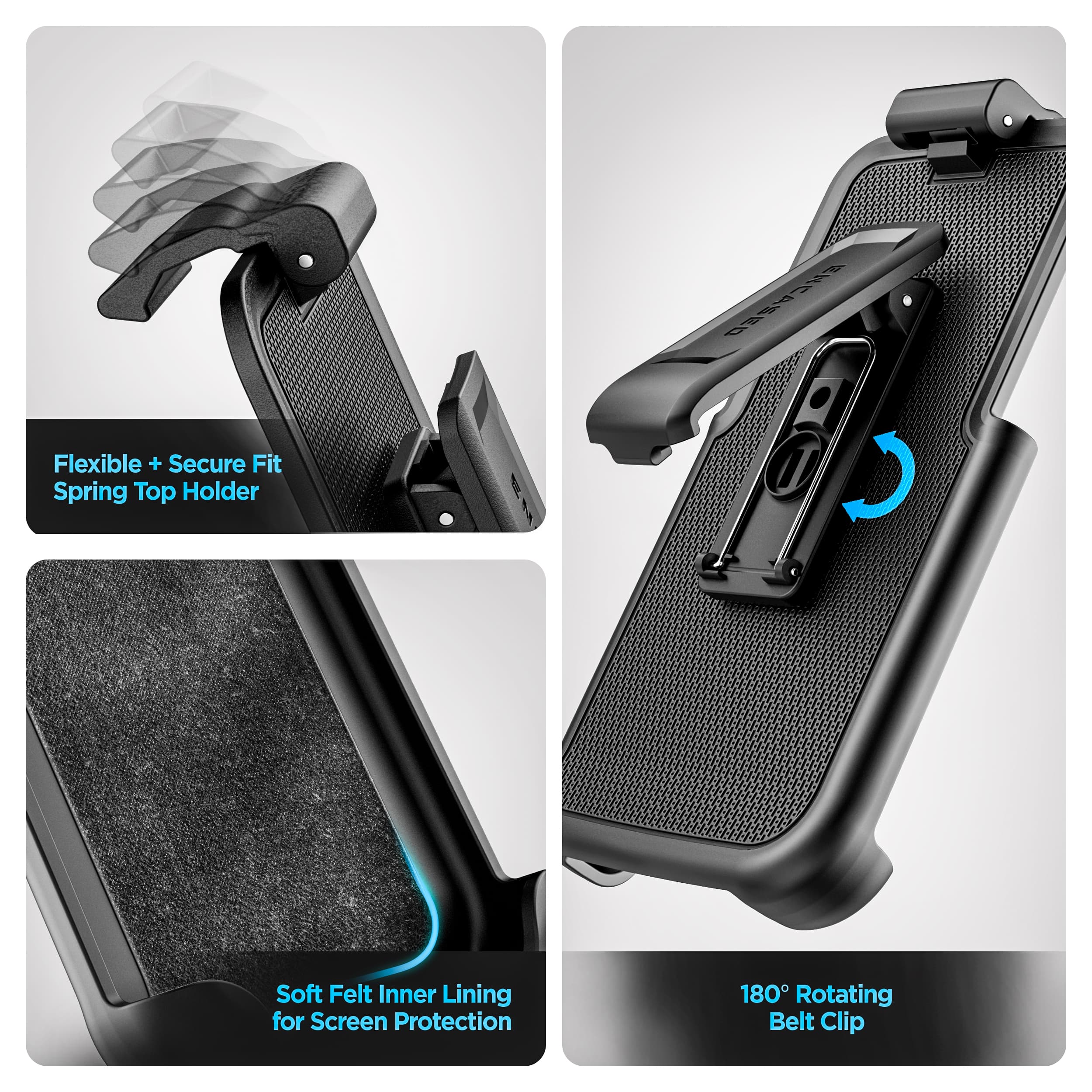 Belt Clip Holster for Otterbox React Case – Samsung Galaxy A36 - thumbnail 4