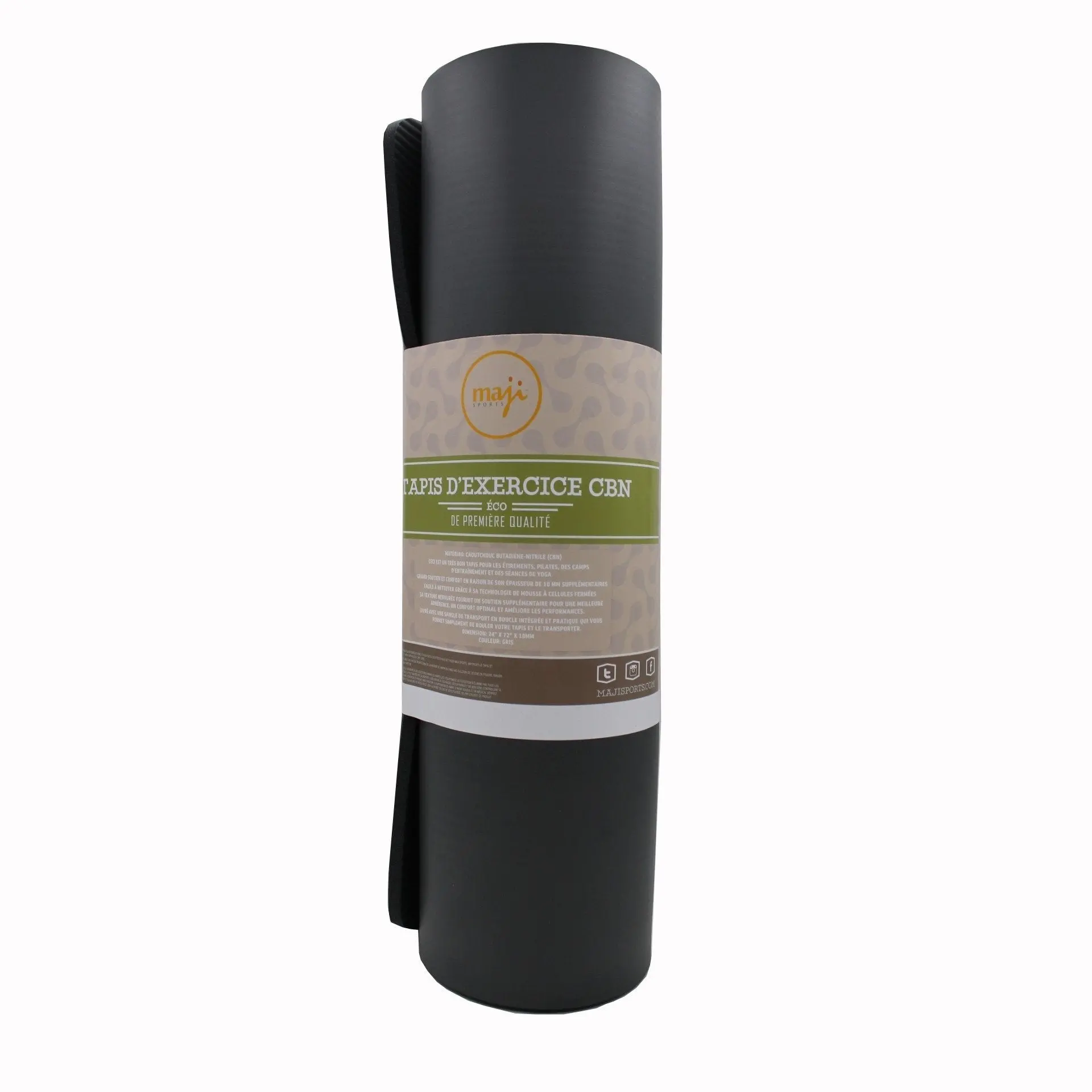NBR Premium Eco Exercise Mat (24” x 72”)