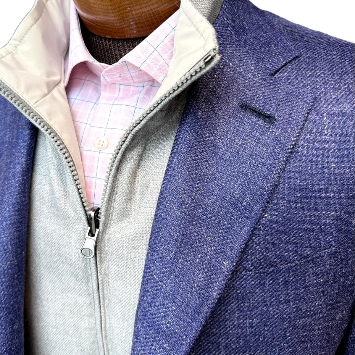 Navy Plum Diagonal Weave