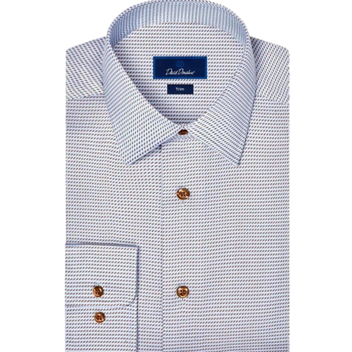 Off White Cotton Shirt with Tan Deco