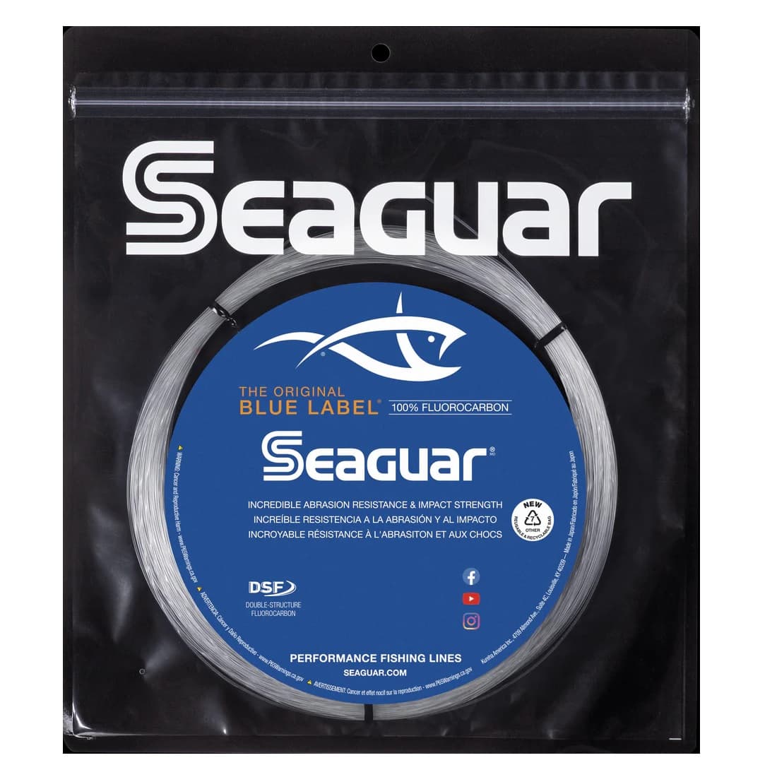 Seaguar Blue Label Fluorocarbon – 110yd Coils