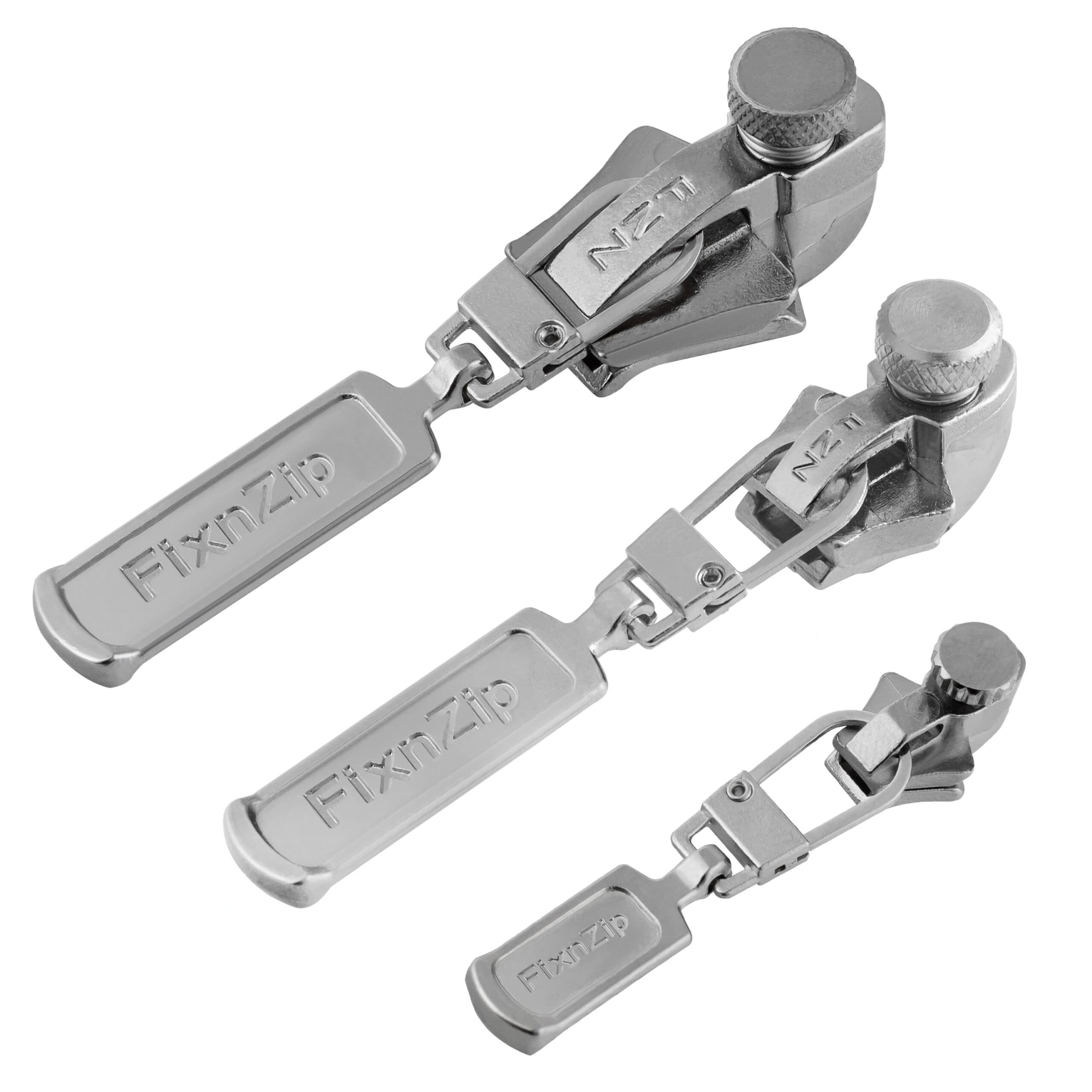 3 Pack Nickel Zipper Pull Replacement (S,M,L)