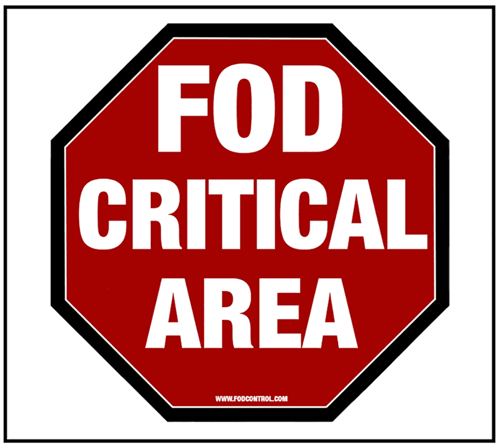 12″ x 12″ FOD Critical Sign