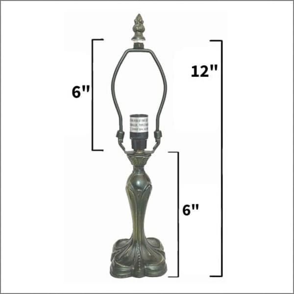 Small Tulip Lamp Base Dark Bronze Finish - thumbnail 2