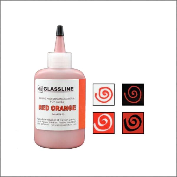 Glassline Red Orange Color Pen