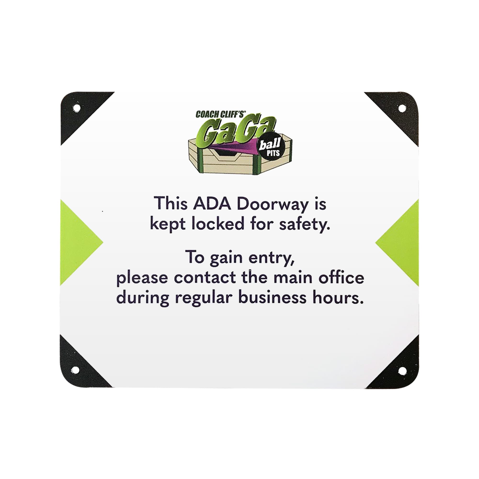 ADA Metal Sign