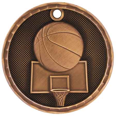 Basketball 3D Antique Medal - thumbnail 3
