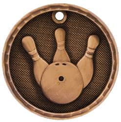 Bowling 3D Antique Medal - thumbnail 3