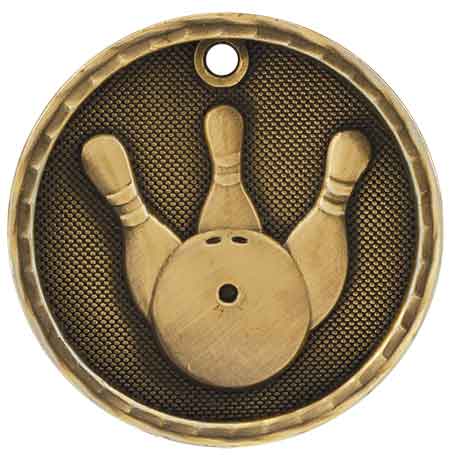 Bowling 3D Antique Medal