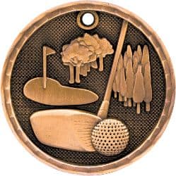 Golf 3D Antique Medal - thumbnail 3