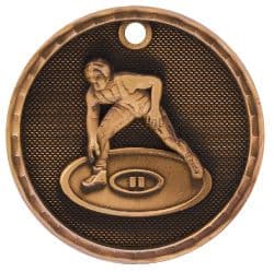 Wrestling 3D Antique Medal - thumbnail 3